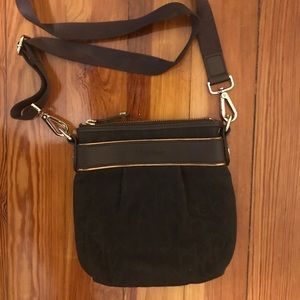 Calvin Klein dark brown cross-body satchel